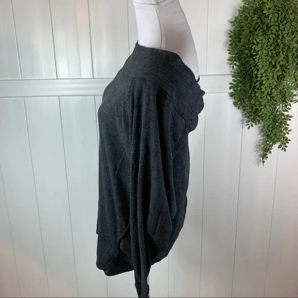 2 for $25 Free People Women Palisades Thermal Pullover Top Gray Large - Picture 4 of 8